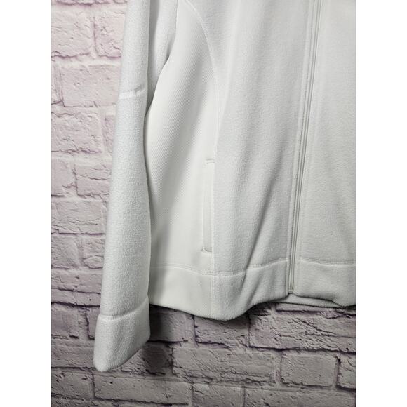 IZOD Women's White Full Zip Jacket Size XL Long Sleeve Warm Pockets - Picture 3 of 8
